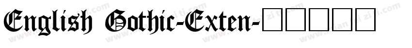 English Gothic-Exten字体转换